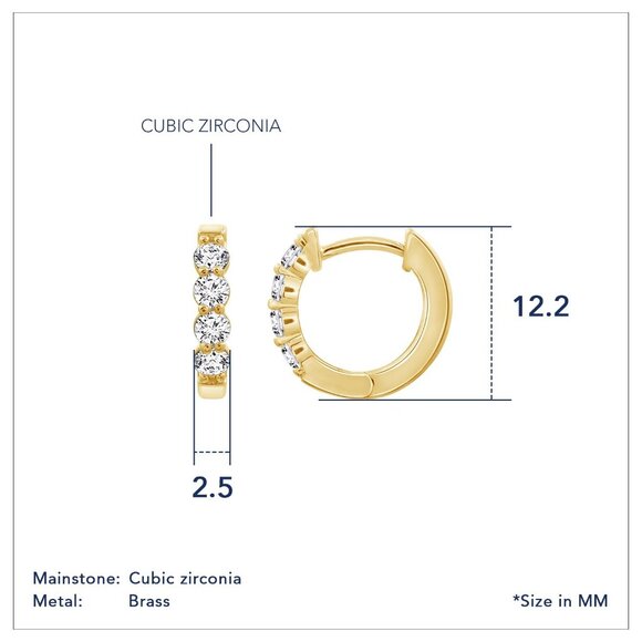 Harper Medium Hoop Earrings - Picture 2 of 2